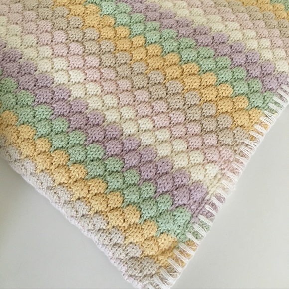Made in India Other New Baby Blanket Cotton Knit Multicolor Stripes